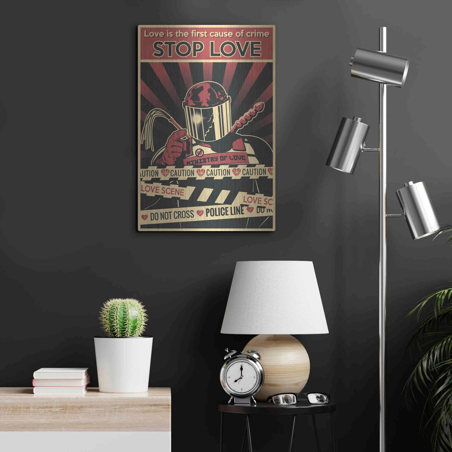 Luxe Metal Art 'Ministry of Love' Metal Wall Art,16x24