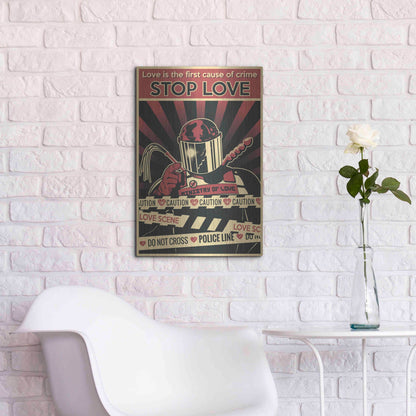 Luxe Metal Art 'Ministry of Love' Metal Wall Art,16x24