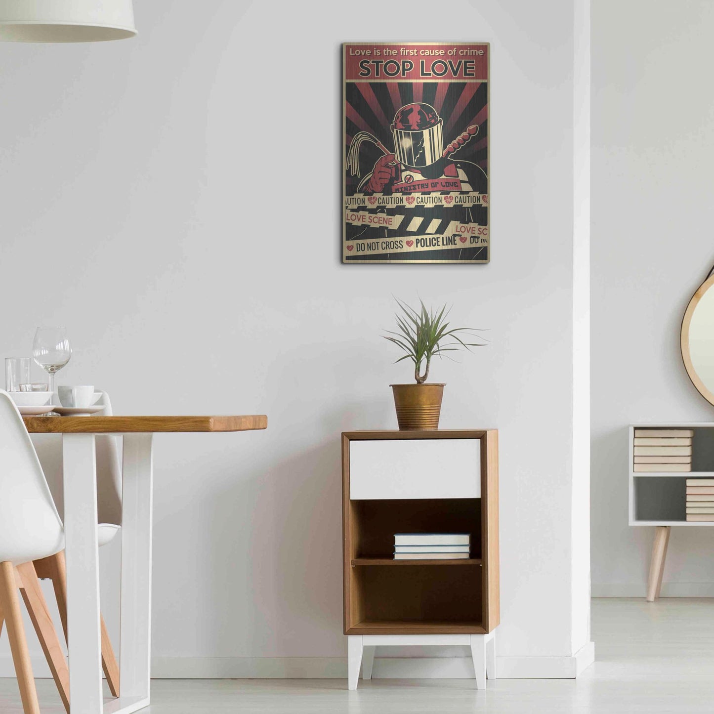 Luxe Metal Art 'Ministry of Love' Metal Wall Art,16x24