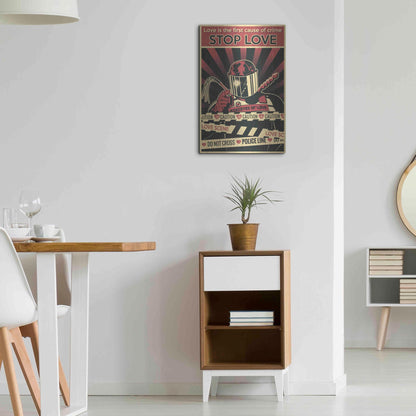 Luxe Metal Art 'Ministry of Love' Metal Wall Art,16x24