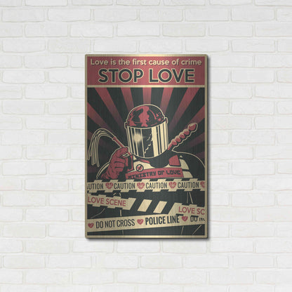 Luxe Metal Art 'Ministry of Love' Metal Wall Art,24x36