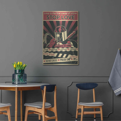 Luxe Metal Art 'Ministry of Love' Metal Wall Art,24x36