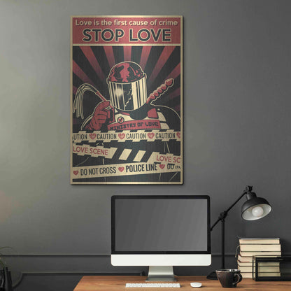 Luxe Metal Art 'Ministry of Love' Metal Wall Art,24x36