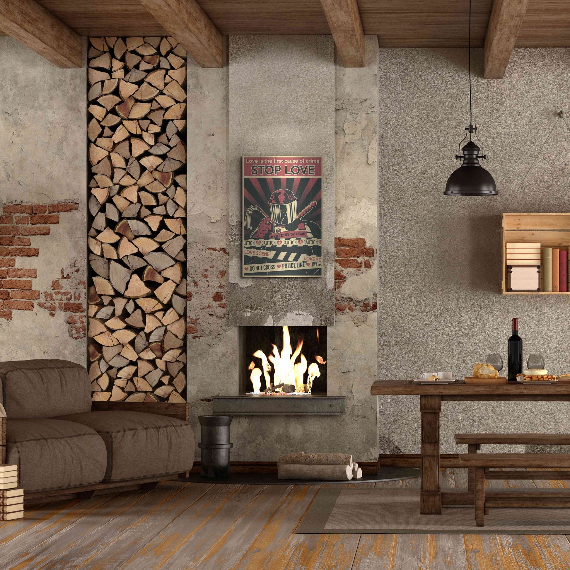 Luxe Metal Art 'Ministry of Love' Metal Wall Art,24x36