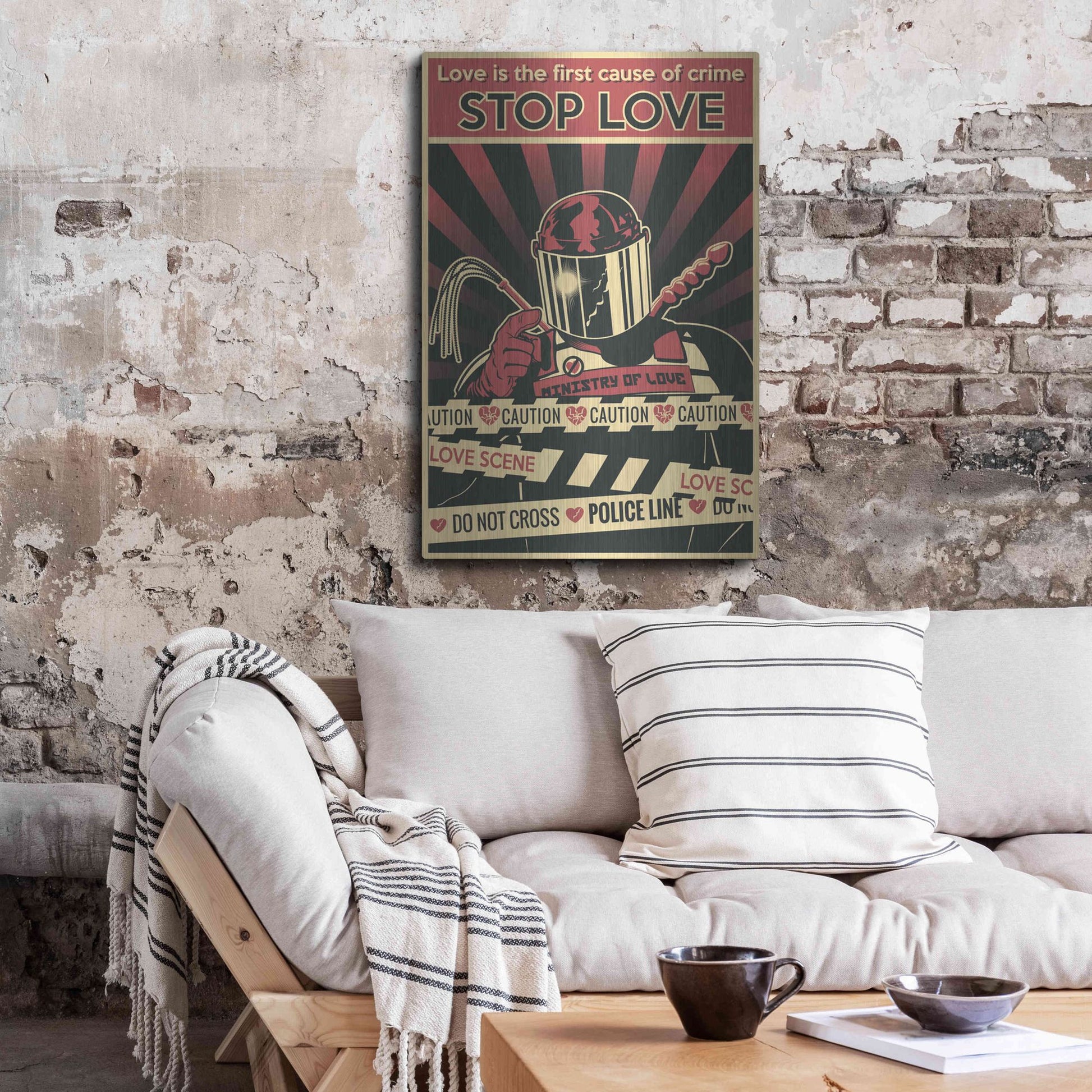 Luxe Metal Art 'Ministry of Love' Metal Wall Art,24x36