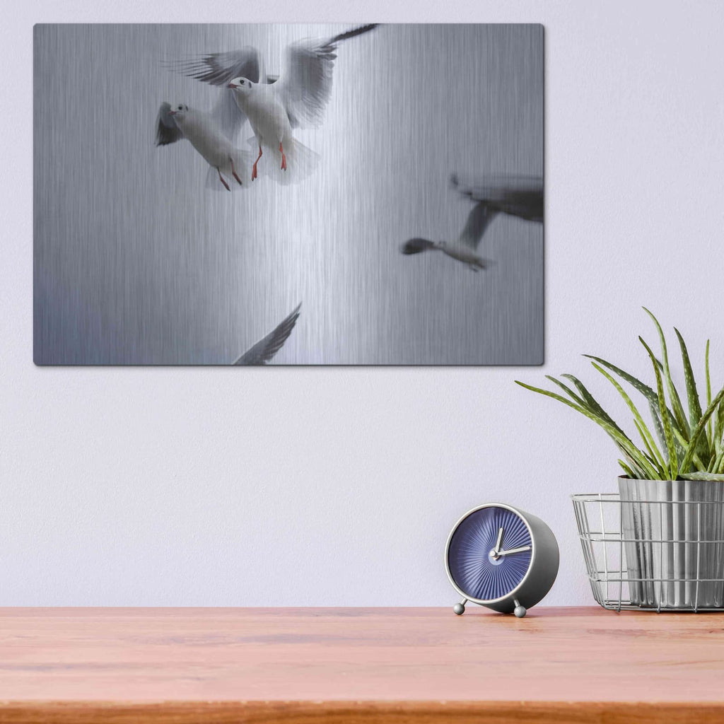 'Bird Hug' by Luxe Metal Portfolio – Metal Wall Art, 16x12 room view