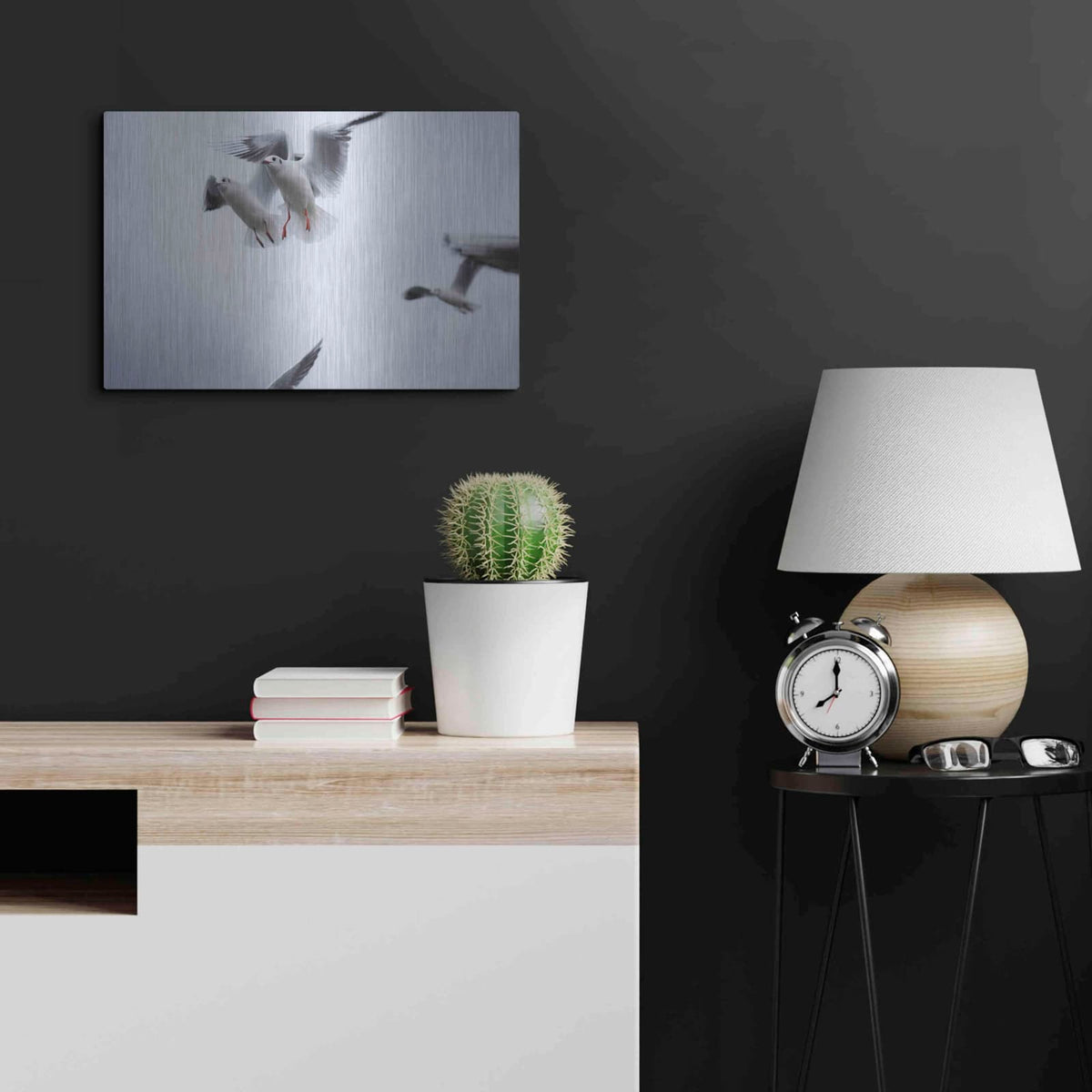 'Bird Hug' by Luxe Metal Portfolio – Metal Wall Art, 24x16 room view