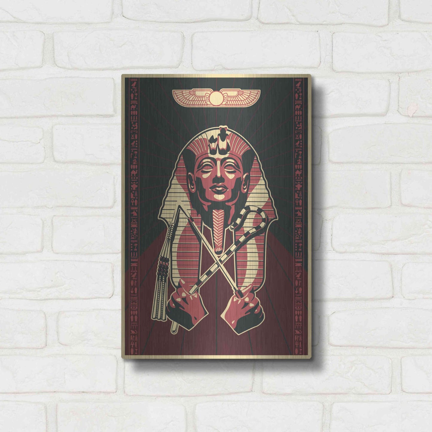 Luxe Metal Art 'Pharoah' Metal Wall Art,12x16