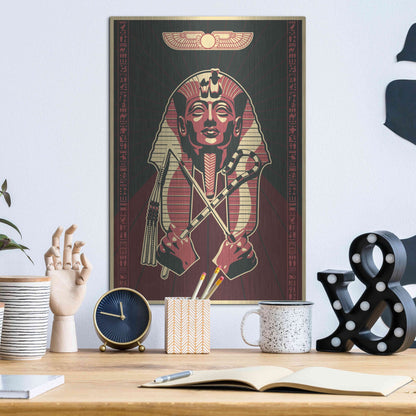 Luxe Metal Art 'Pharoah' Metal Wall Art,12x16