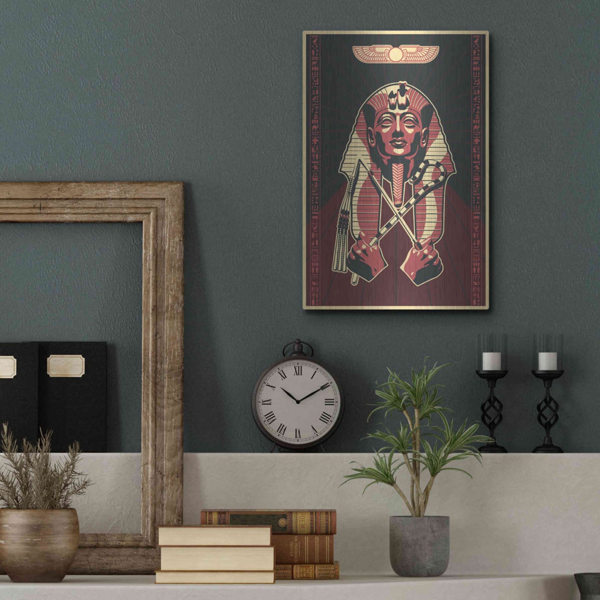 Luxe Metal Art 'Pharoah' Metal Wall Art,12x16