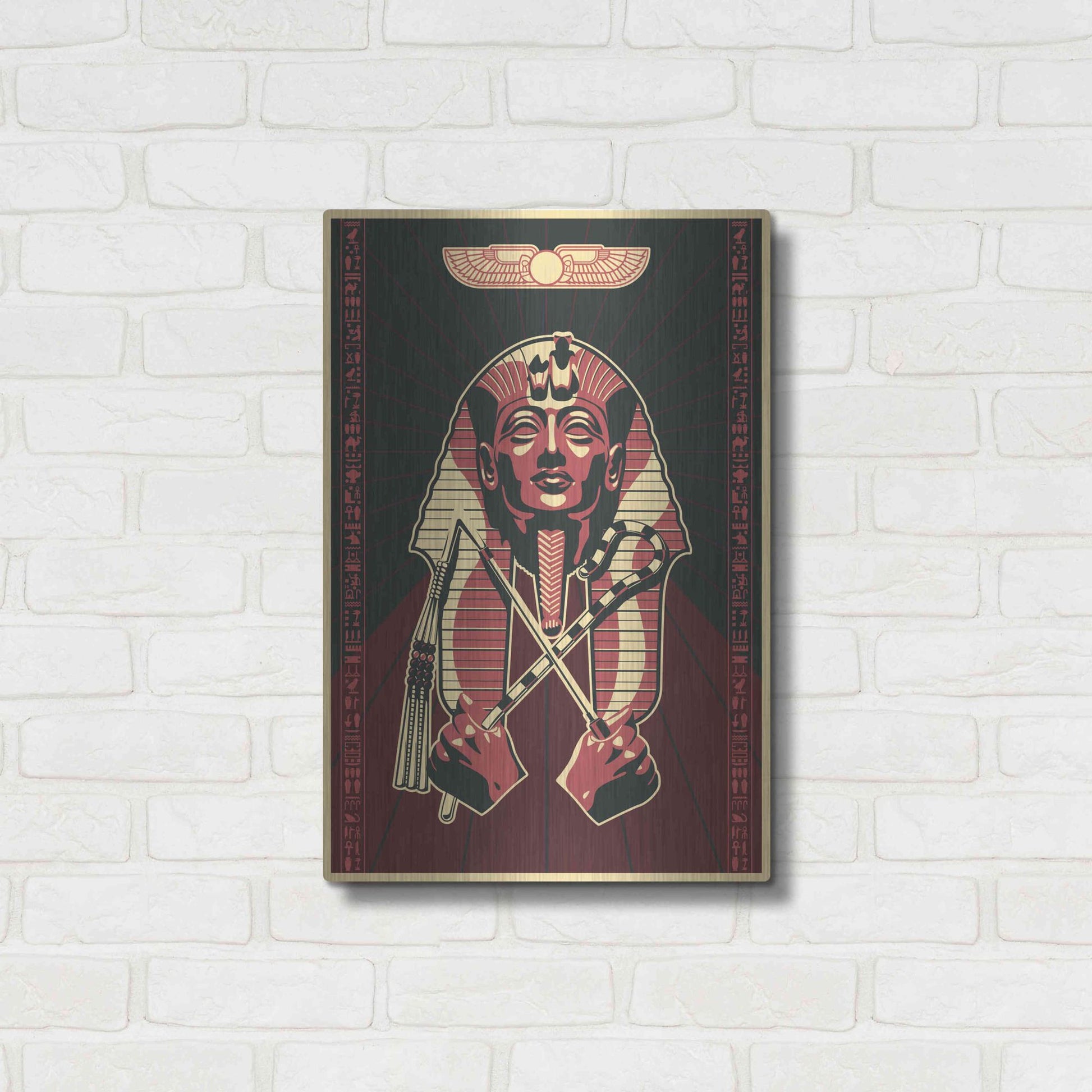 Luxe Metal Art 'Pharoah' Metal Wall Art,16x24