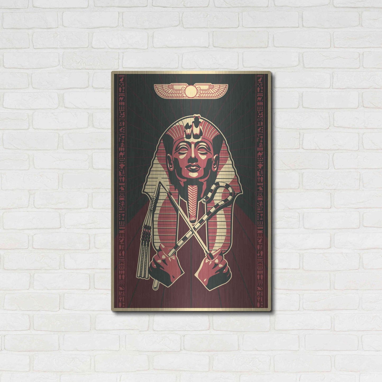 Luxe Metal Art 'Pharoah' Metal Wall Art,24x36