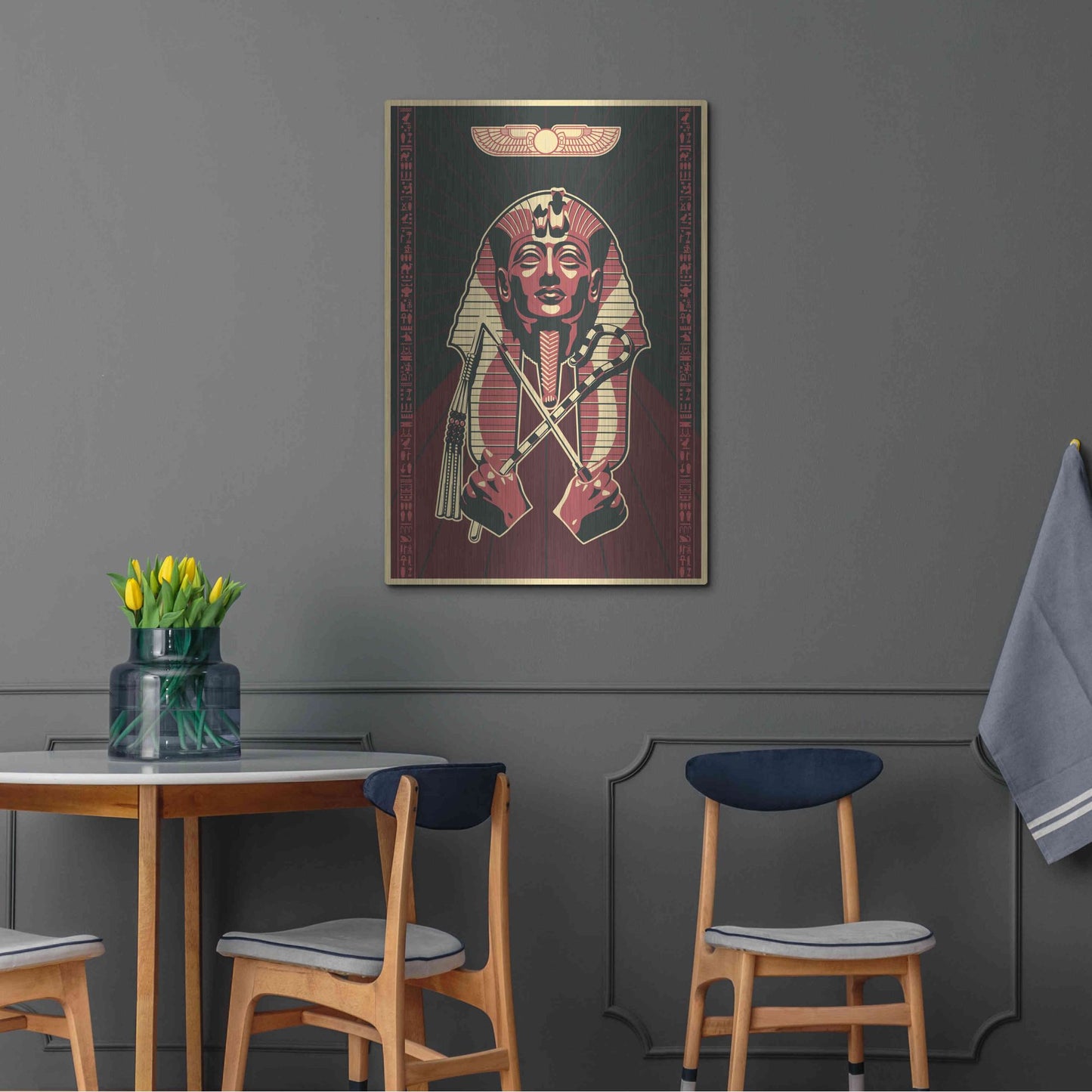 Luxe Metal Art 'Pharoah' Metal Wall Art,24x36