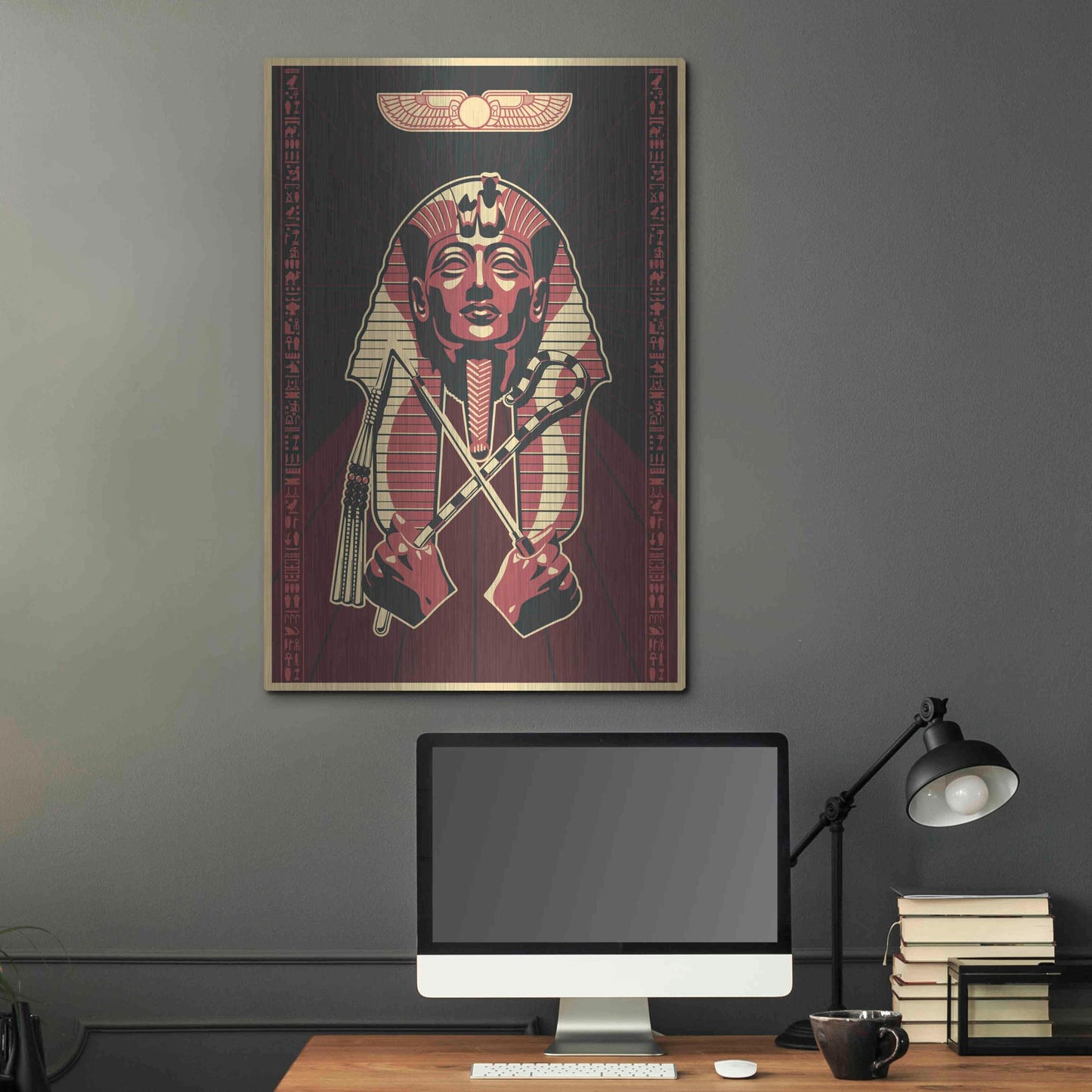 Luxe Metal Art 'Pharoah' Metal Wall Art,24x36