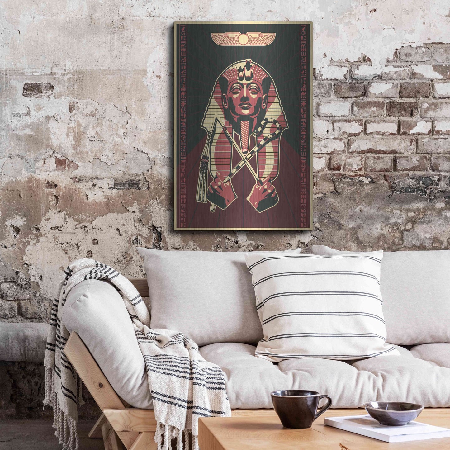 Luxe Metal Art 'Pharoah' Metal Wall Art,24x36