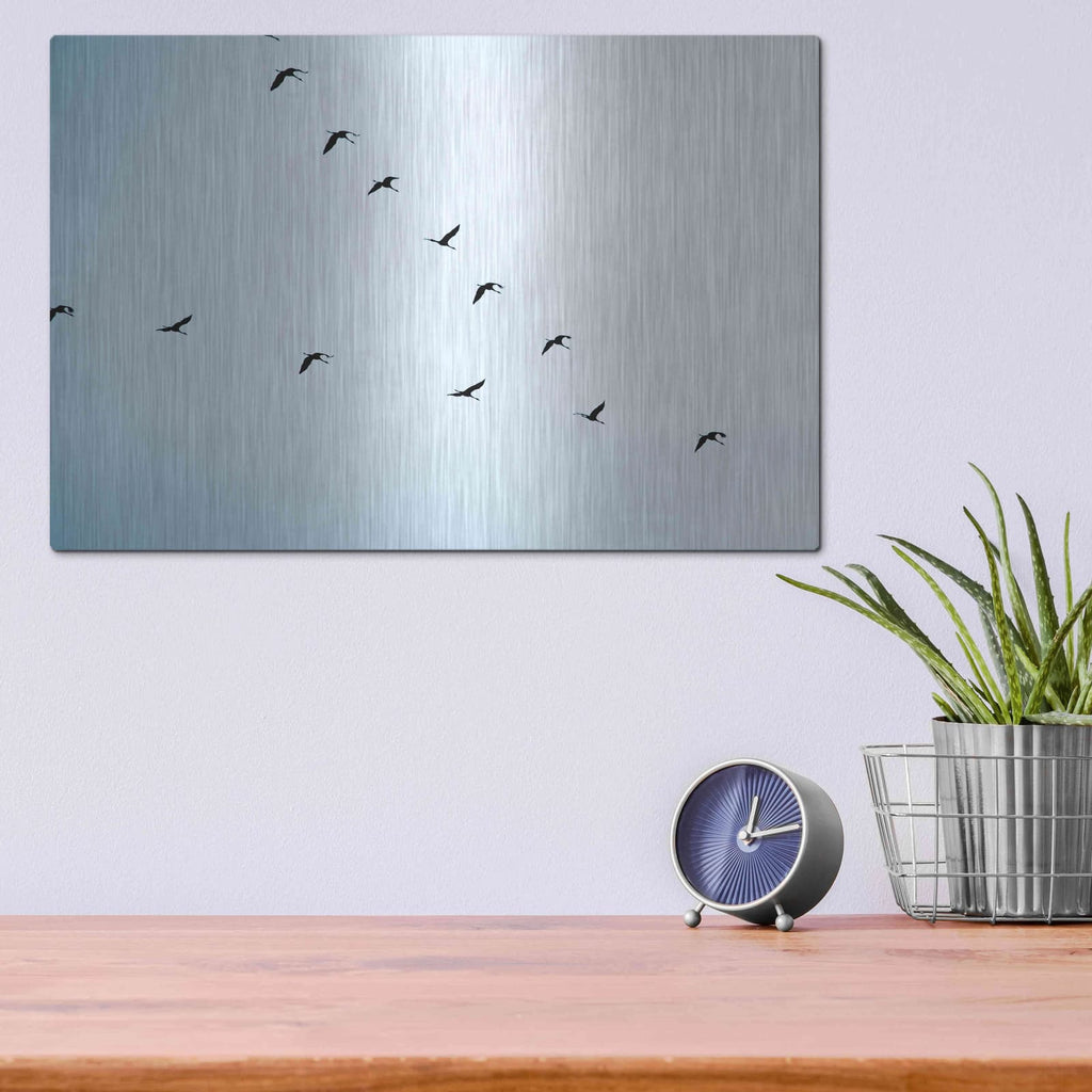 'V Formation' by Luxe Metal Portfolio – Metal Wall Art, 16x12 room view