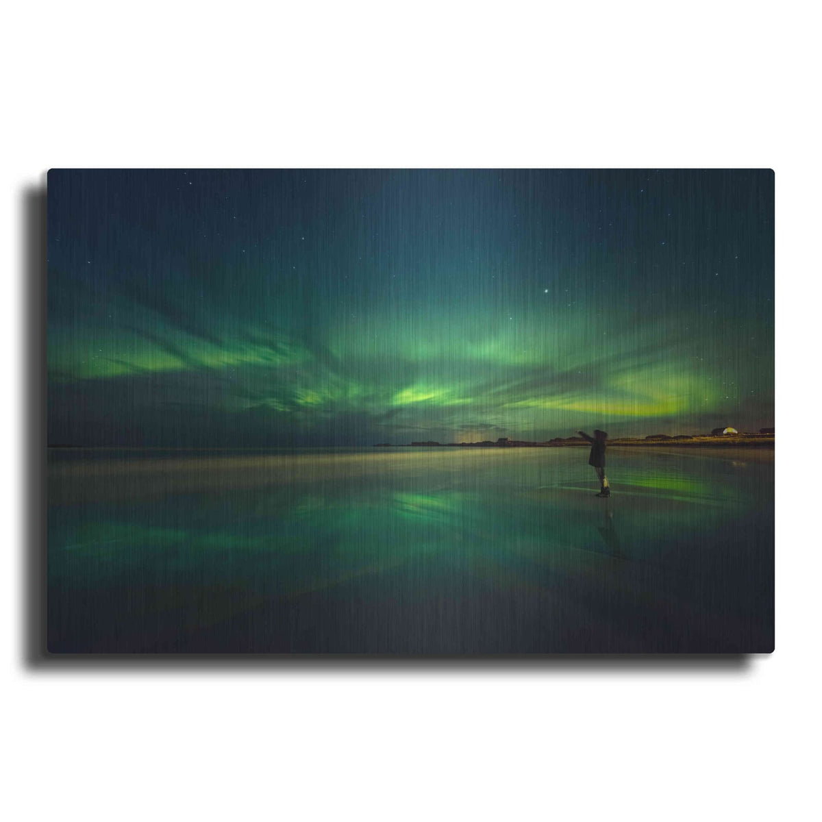 'Amazing View On The Northern Lights' by Luxe Metal Portfolio – Metal Wall Art