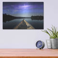 'Canoeing Under The Northern Lights' by Luxe Metal Portfolio – Metal Wall Art, 16x12 room view