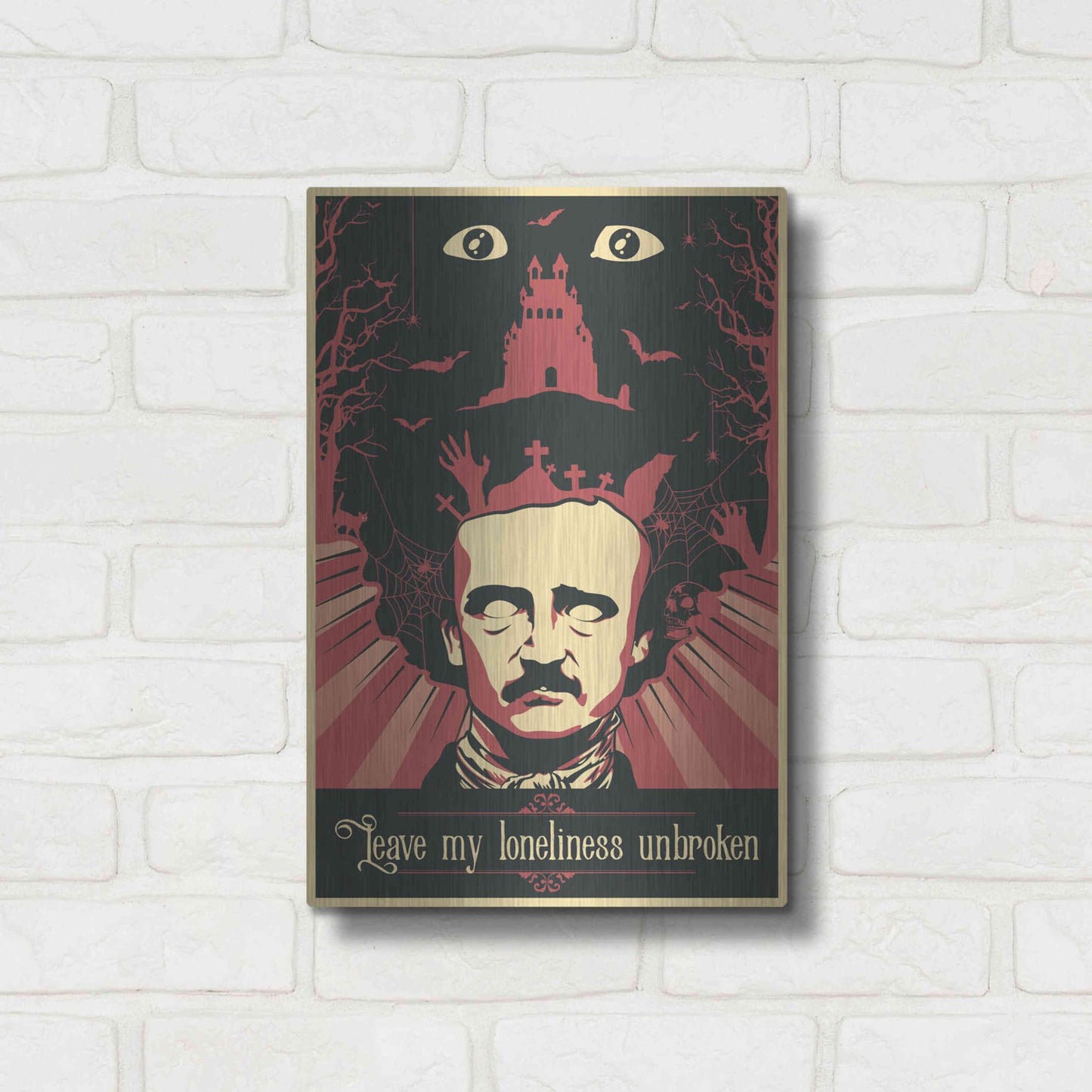 Luxe Metal Art 'Poe' Metal Wall Art,12x16