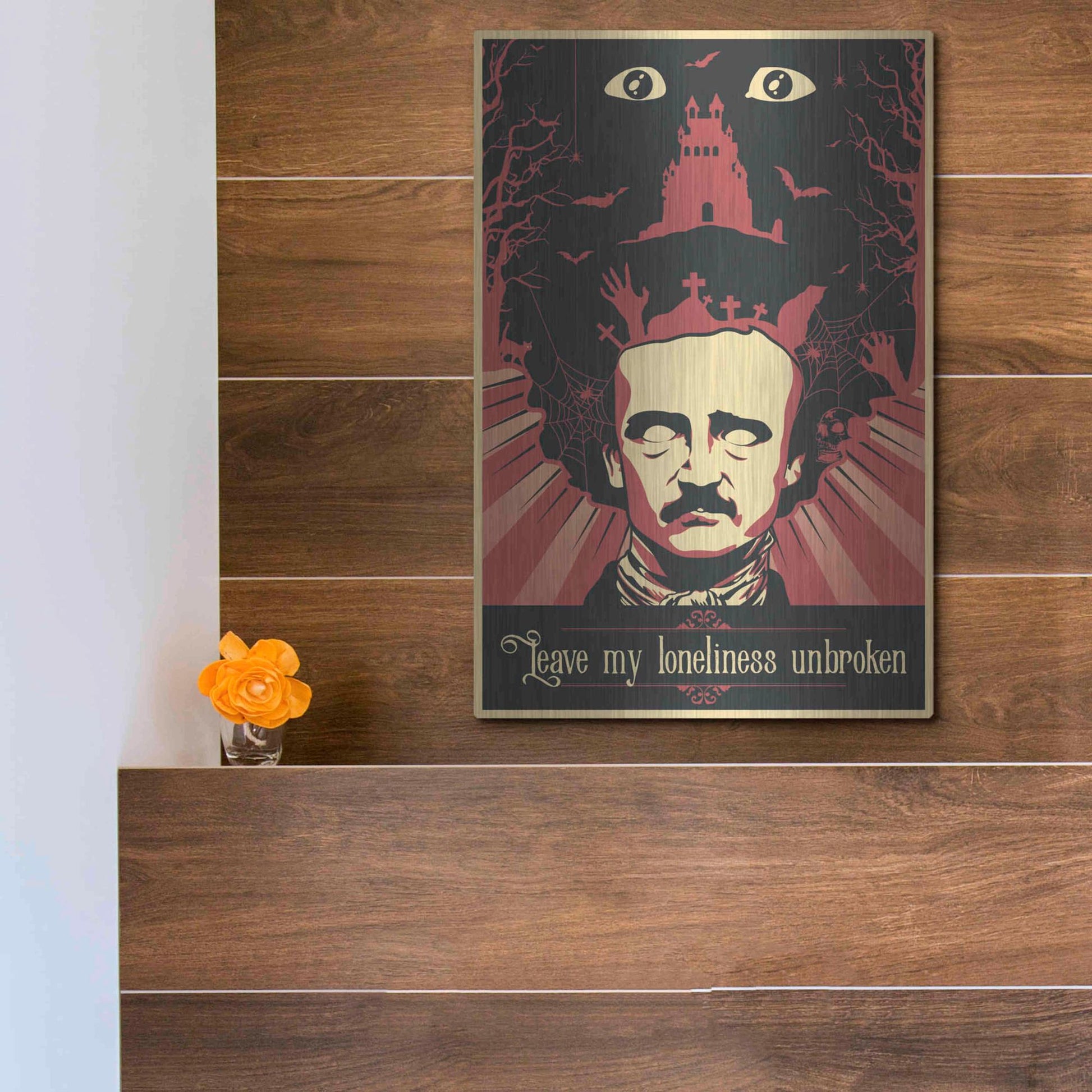 Luxe Metal Art 'Poe' Metal Wall Art,12x16