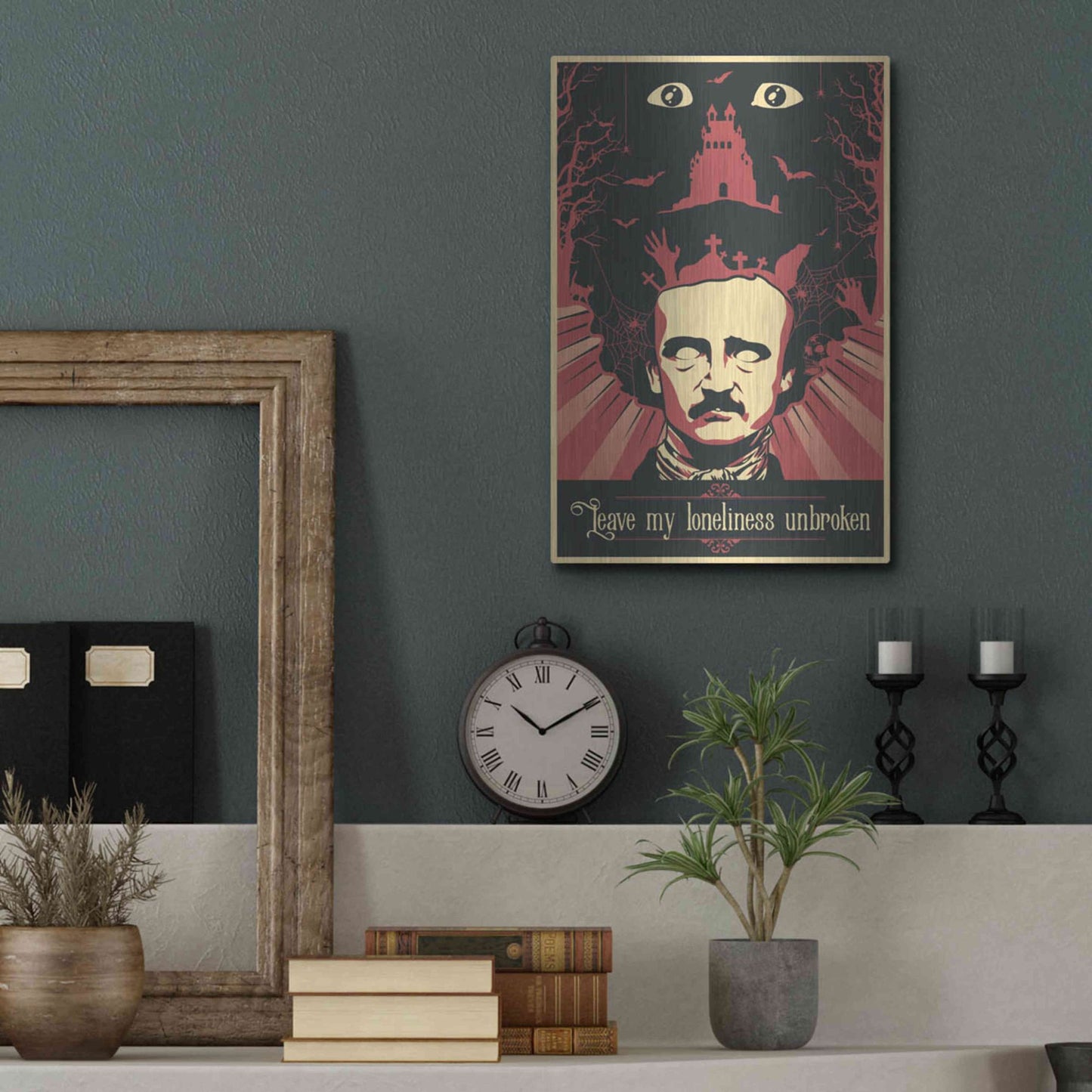 Luxe Metal Art 'Poe' Metal Wall Art,12x16