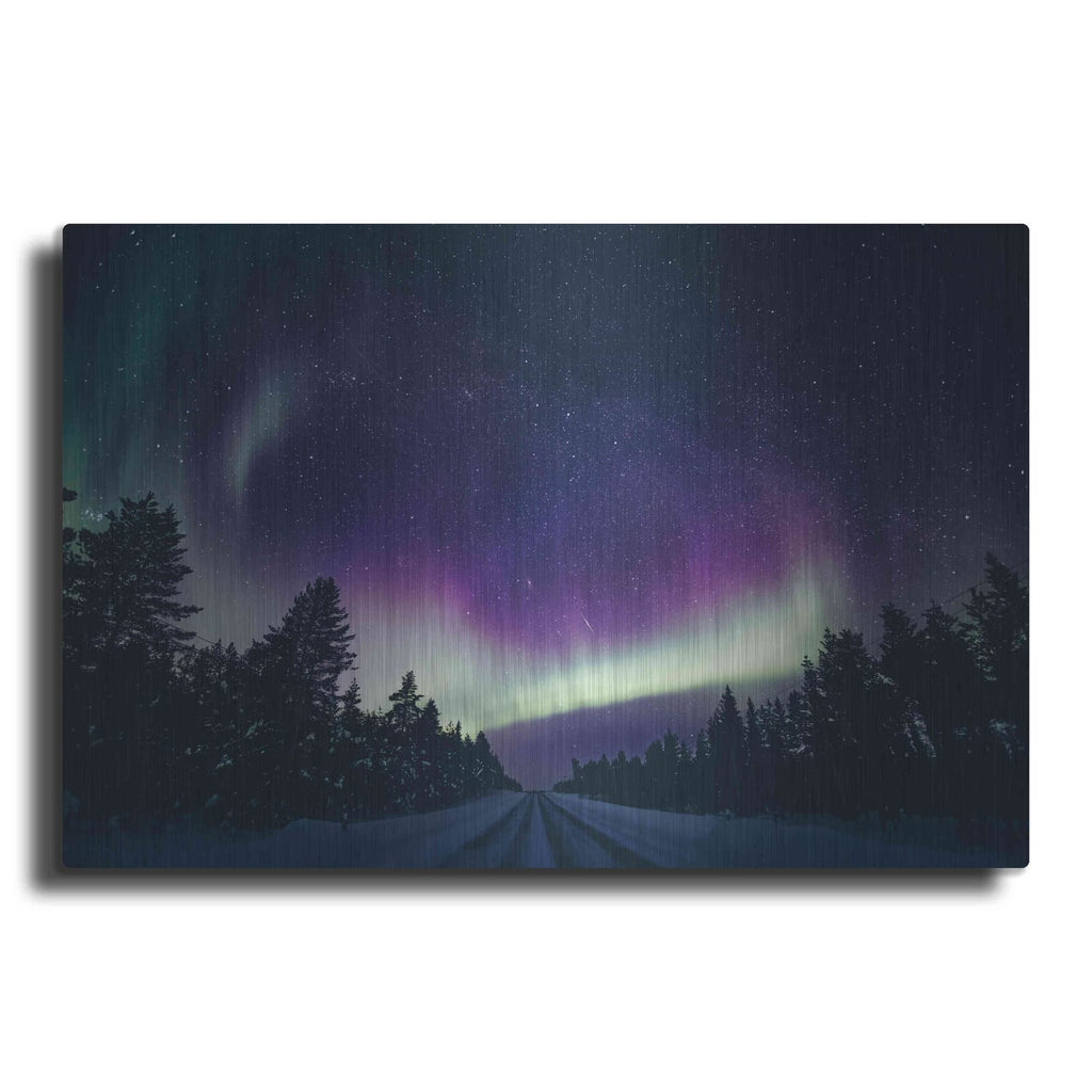 'Colorful Polar Arctic Northern Lights' by Luxe Metal Portfolio – Metal Wall Art