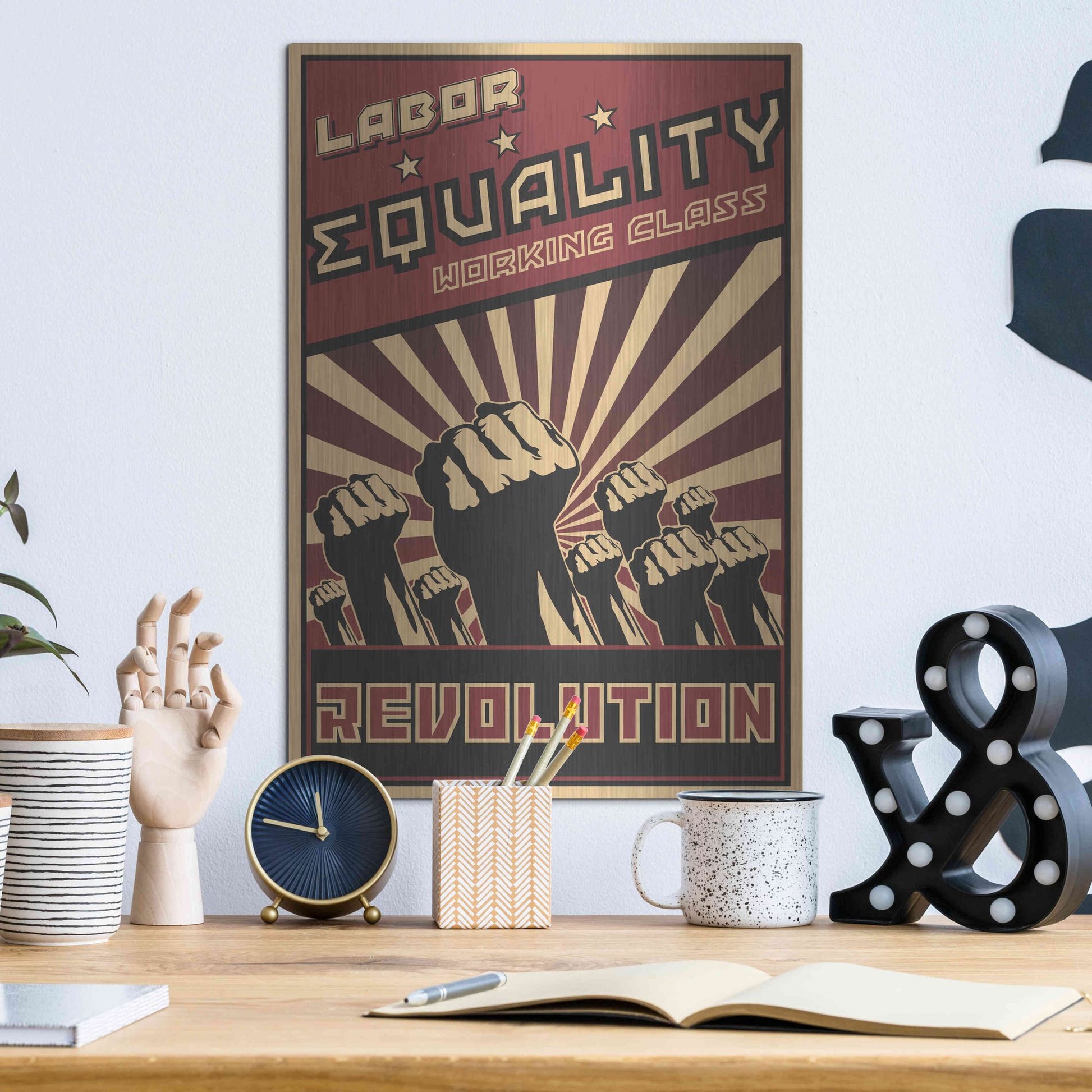 Luxe Metal Art 'Revolution' Metal Wall Art,12x16