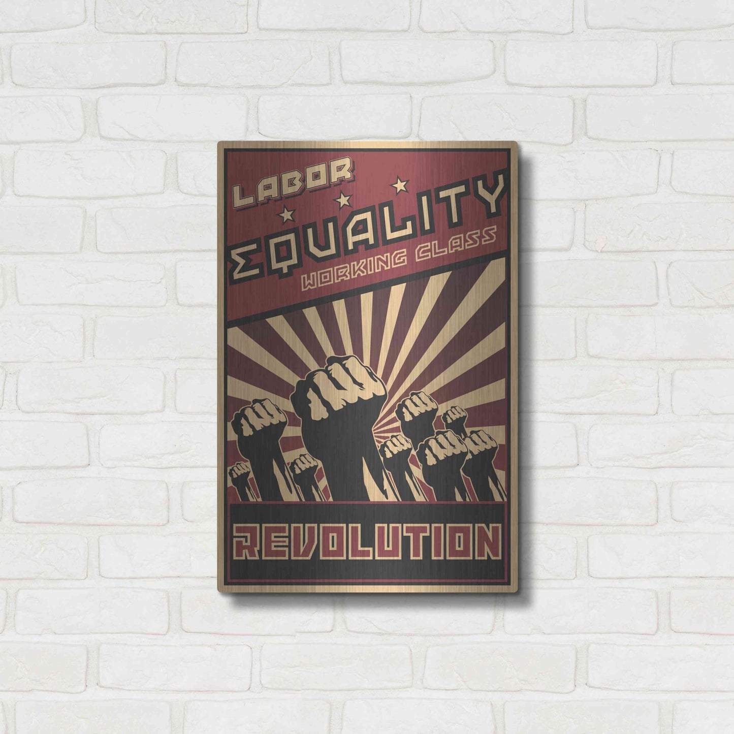 Luxe Metal Art 'Revolution' Metal Wall Art,16x24