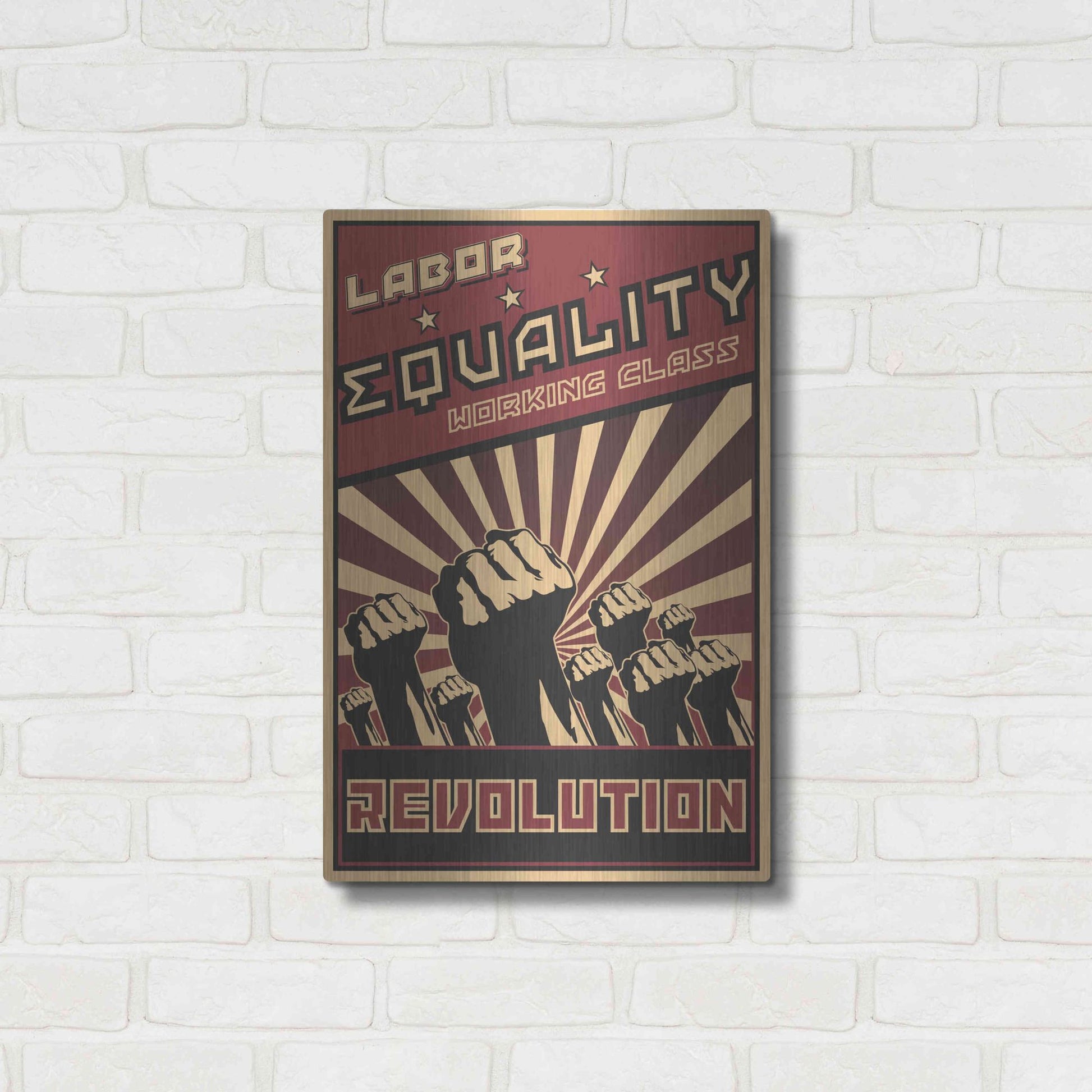 Luxe Metal Art 'Revolution' Metal Wall Art,16x24