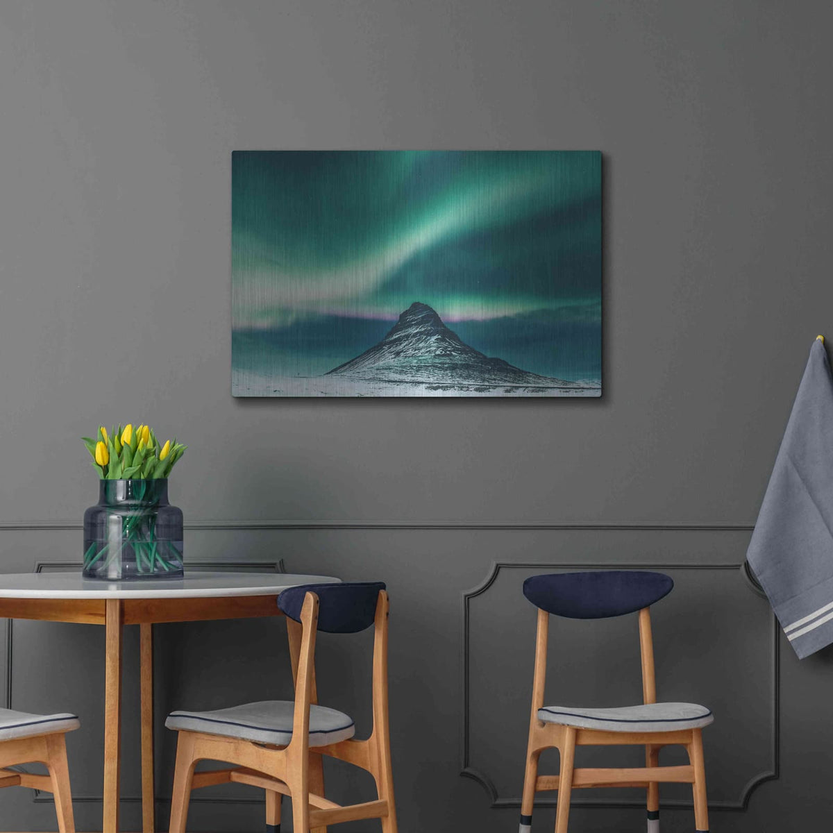 'Northern Lights 5' by Luxe Metal Portfolio – Metal Wall Art, 36x24 room view