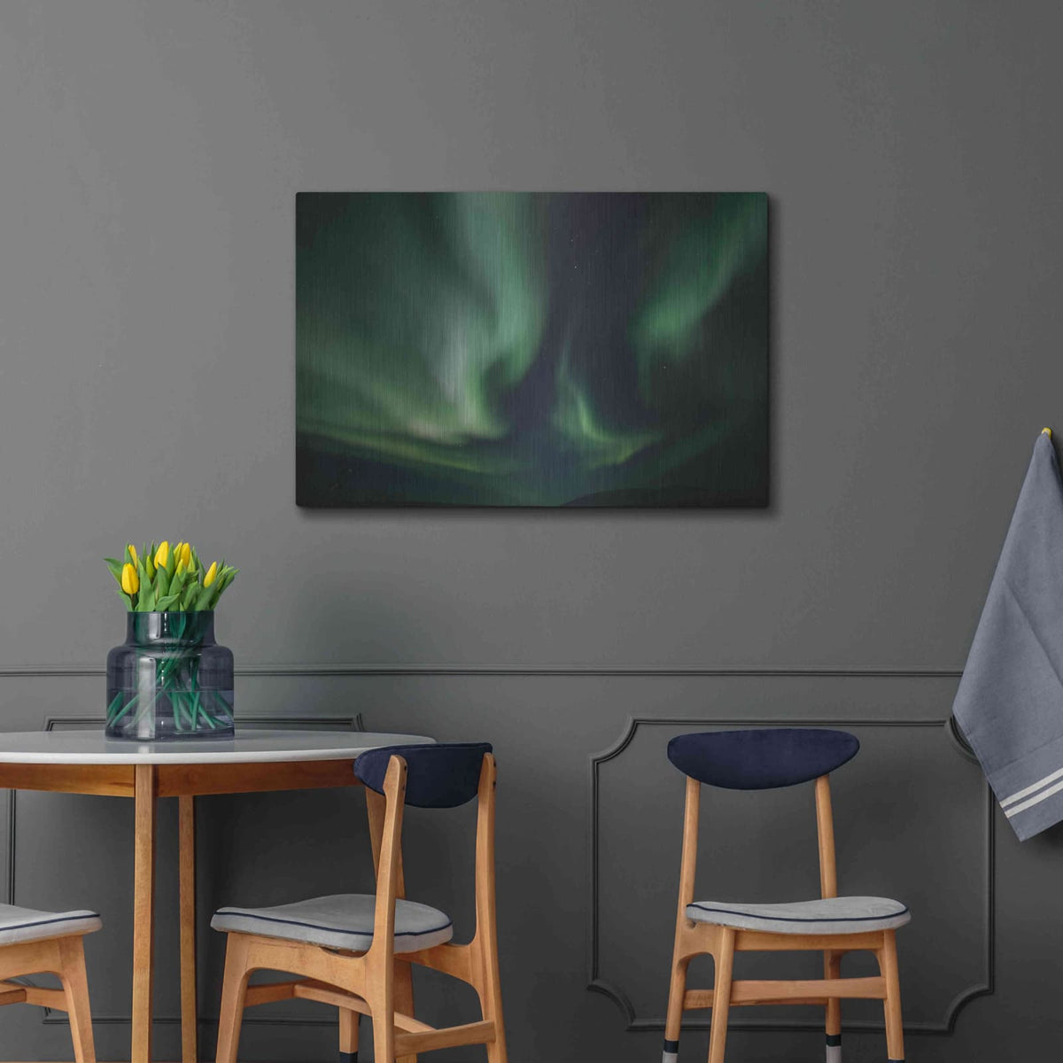 'Northern Lights 8' by Luxe Metal Portfolio – Metal Wall Art, 36x24 room view