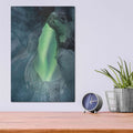 'Northern Lights Aurora Borealis Over Glacier Ice 1' by Luxe Metal Portfolio – Metal Wall Art, 12x16 room view
