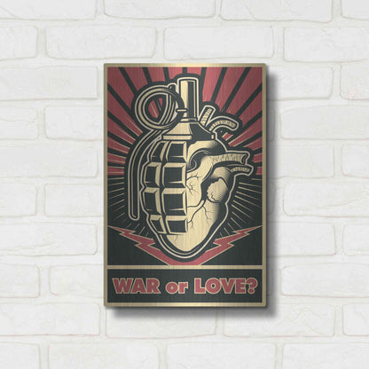 Luxe Metal Art 'War or Love' Metal Wall Art,12x16