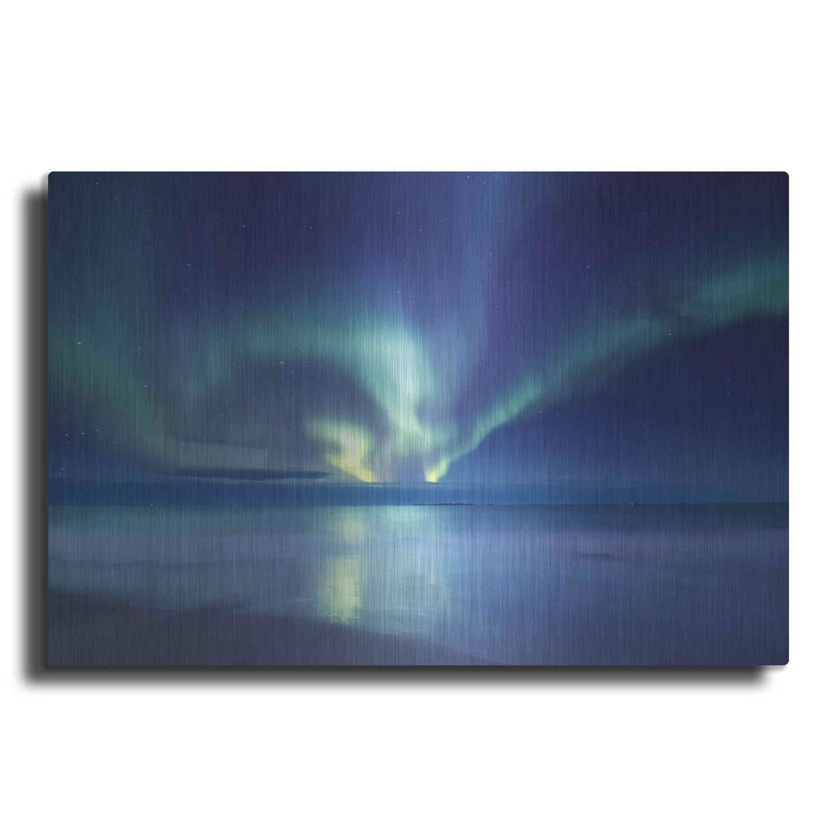 'Northern Lights In The Lofoten Islands Norway 7' by Luxe Metal Portfolio – Metal Wall Art