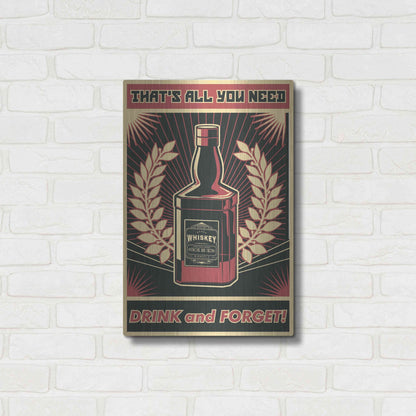 Luxe Metal Art 'Whiskey' Metal Wall Art,16x24