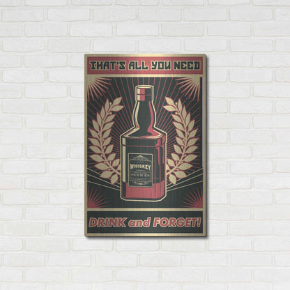 Luxe Metal Art 'Whiskey' Metal Wall Art,24x36