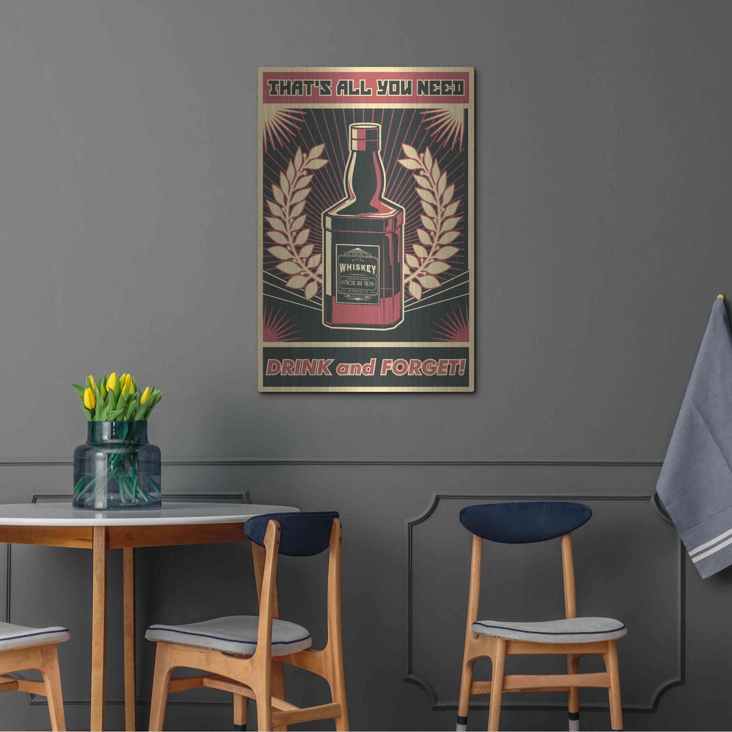 Luxe Metal Art 'Whiskey' Metal Wall Art,24x36