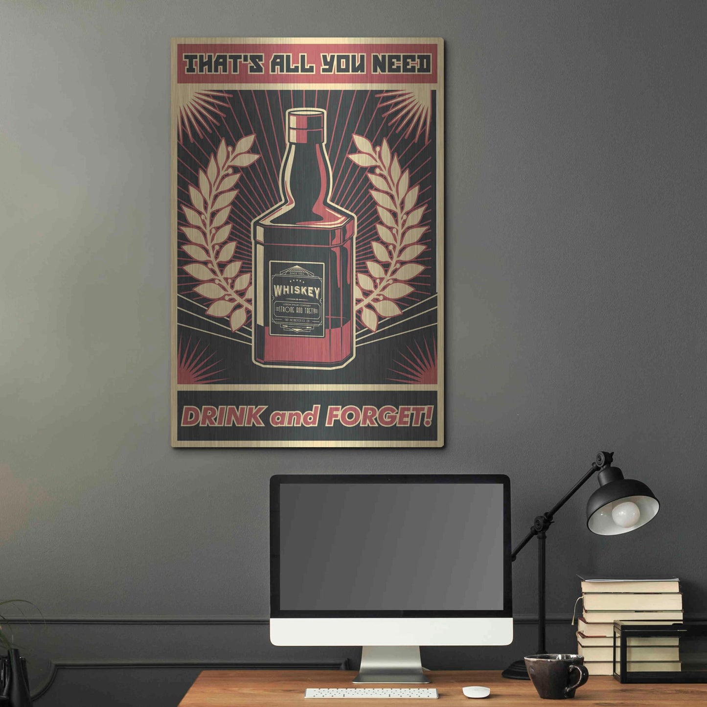 Luxe Metal Art 'Whiskey' Metal Wall Art,24x36