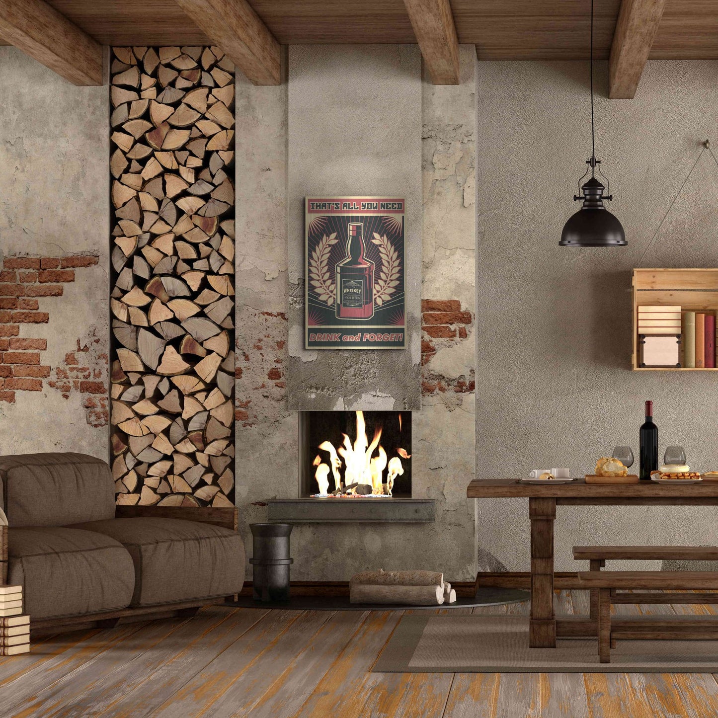 Luxe Metal Art 'Whiskey' Metal Wall Art,24x36