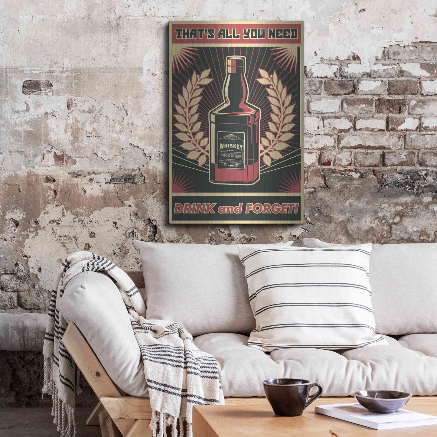 Luxe Metal Art 'Whiskey' Metal Wall Art,24x36