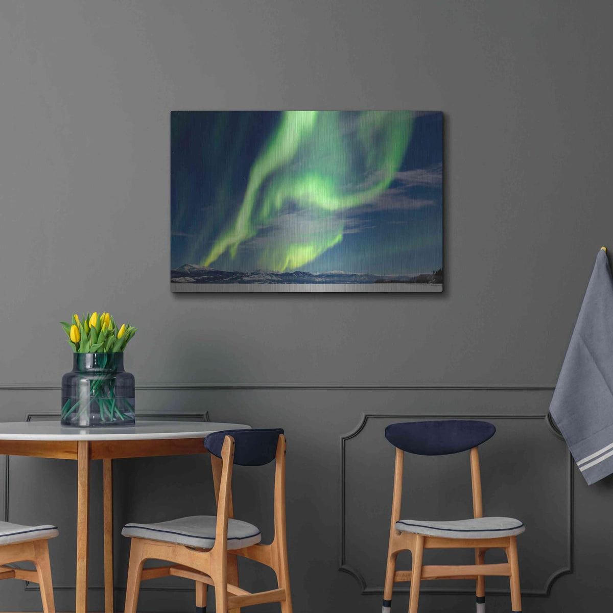 'Spectacular Aurora Borealis Northern Lights' by Luxe Metal Portfolio – Metal Wall Art, 36x24 room view