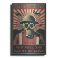 Luxe Metal Art 'Gas Mask' Metal Wall Art