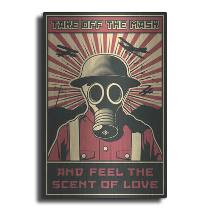 Luxe Metal Art 'Gas Mask' Metal Wall Art