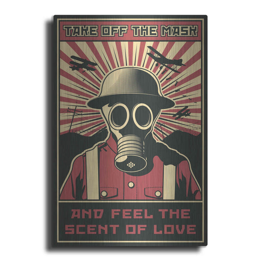 Luxe Metal Art 'Gas Mask' Metal Wall Art