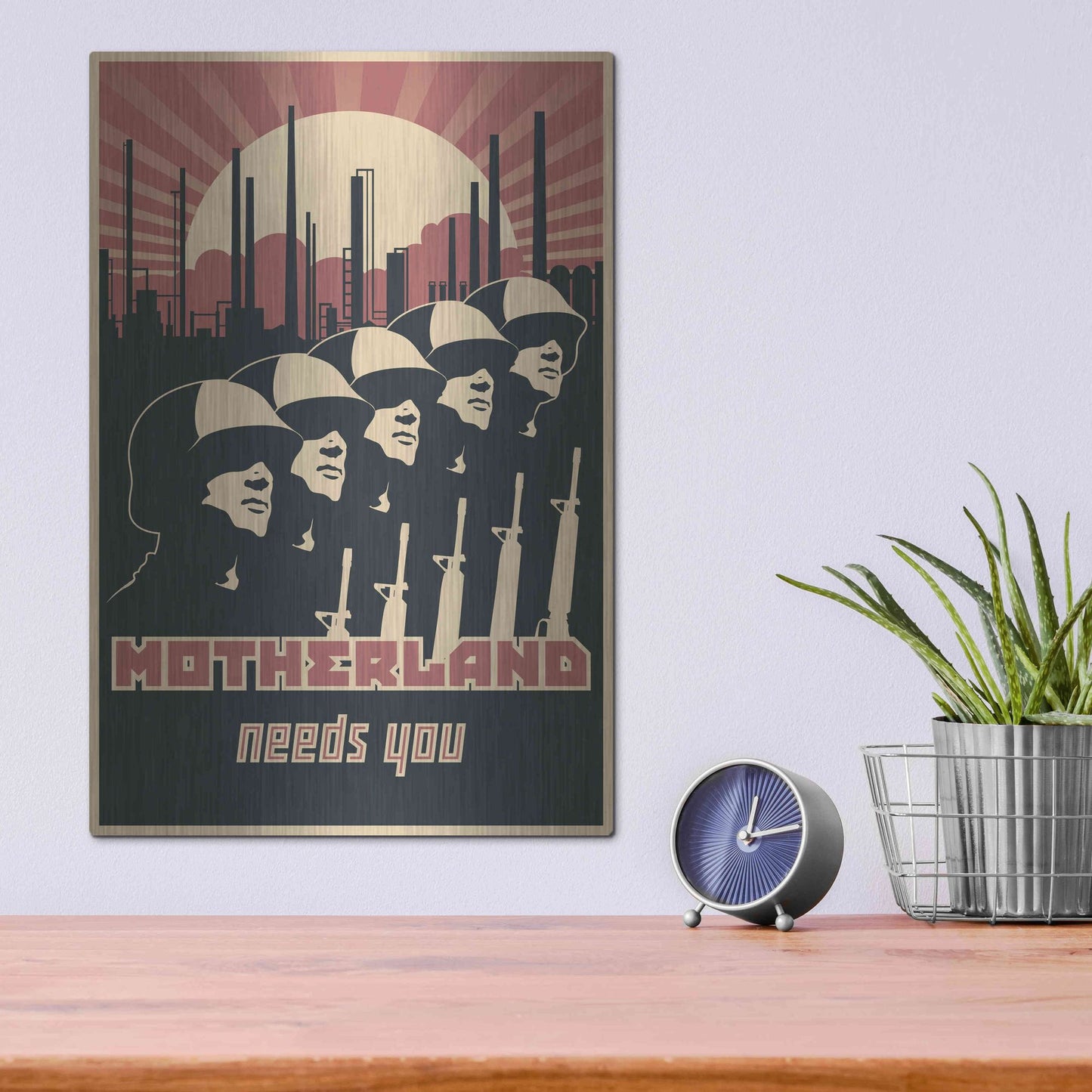 Luxe Metal Art 'Motherland Needs You' Metal Wall Art,12x16