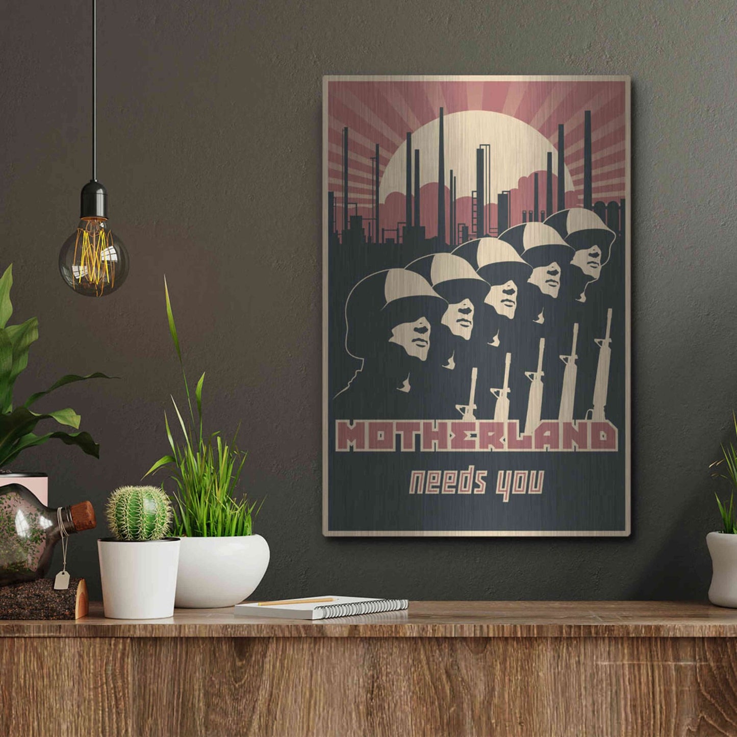 Luxe Metal Art 'Motherland Needs You' Metal Wall Art,12x16