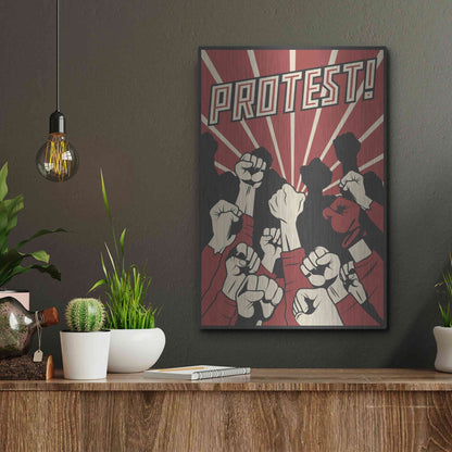 Luxe Metal Art 'Protest' Metal Wall Art,12x16