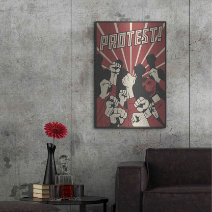 Luxe Metal Art 'Protest' Metal Wall Art,24x36