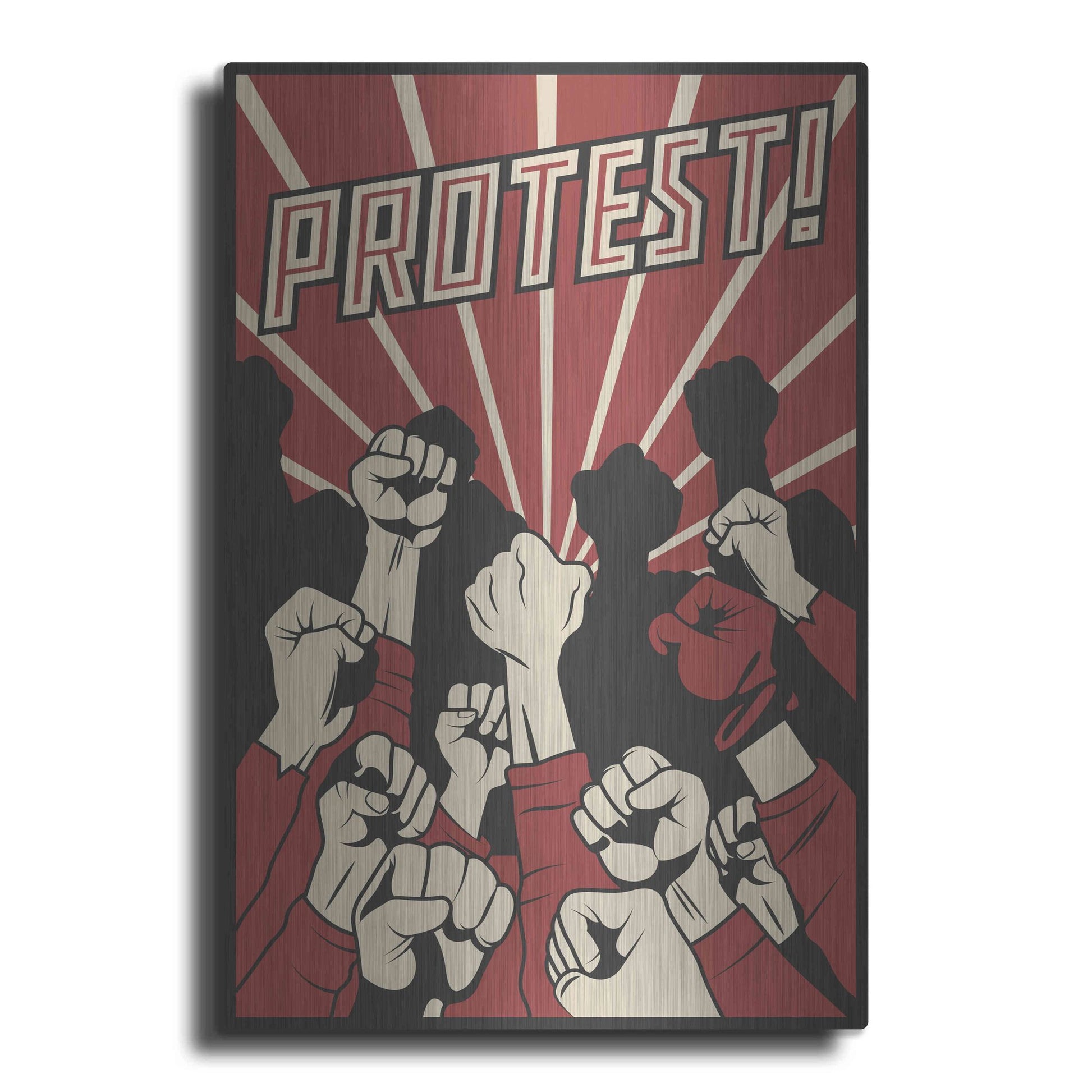 Luxe Metal Art 'Protest' Metal Wall Art