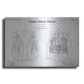 Luxe Metal Art 'Military Coat Blueprint Patent White' Metal Wall Art